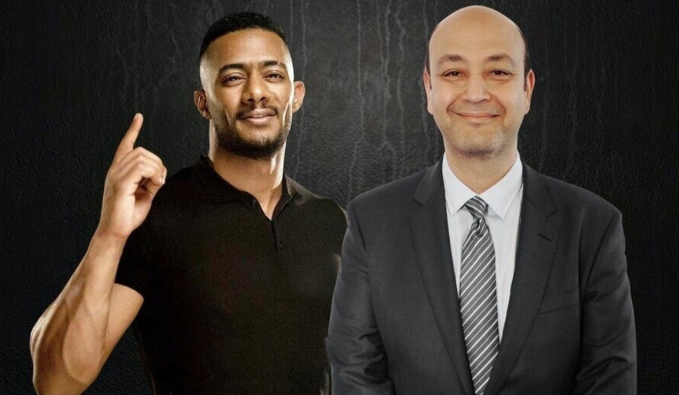 عمرو أديب ومحمد رمضان