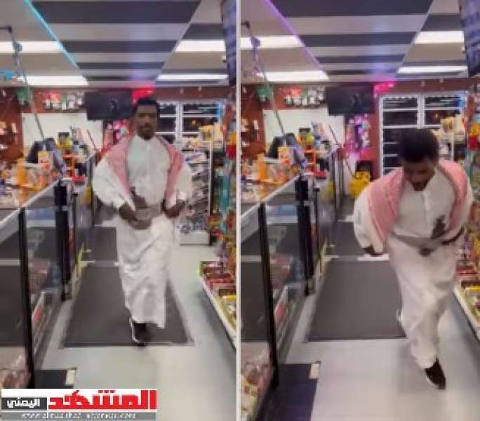 شاهد..أمريكي يؤدي ”رقصة البرع” الشهيرة بالزي اليمني على أنغام أغنية صنعانية ”فيديو”