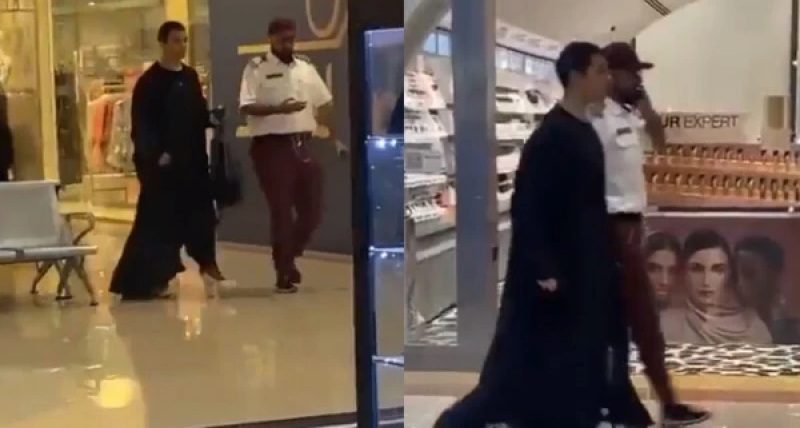 مقيم في السعودية لم يتمالك نفسه فتنكر بملابس نسائية ودخل مركز تجاري.. وماحدث شيء صادم وغير متوقع..!