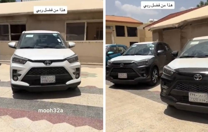 أثار ضجة كبيرة .. سعودي يهدي أبنائه الأربعة 4 سيارات تويوتا رايز معلقا (ليس تباهي.. هذا من فضل ربي) !