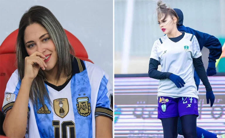 شاهد اطلالة مثيرة للاعبة الجزائرية عبلة بن سنوسي وهي ترتدي قميص الأهلي السعودي..صورة