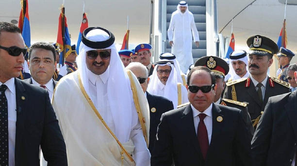 الرئيس المصري وأمير قطر