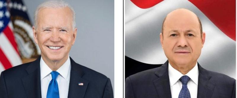  وجهاً لوجه .. رئيس مجلس القيادة اليمني والرئيس الأمريكي ‘‘بايدن’’ في أول لقاء وهذا محور النقاش بينهما!