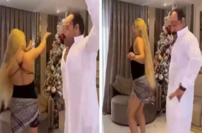 تسريب فيديو رقص قائد عسكري في الحشد الشعبي العراقي مع فتاة شقراء يثير غضب الإيرانيين !!..شاهد
