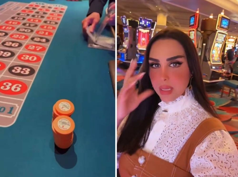 غضب واسعم يعم ارجاء المملكة..شاهد المشهورة السعودية هند القحطاني تصدم الجميع وتقوم هذا الفعل المحرم داخل كازينو في لاس فيغاس
