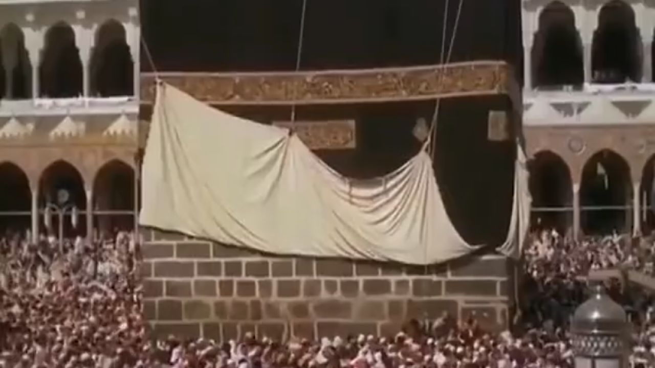 شاهد مشهد نادر من الزمن الجميل لـ طواف الوداع في موسم الحج عام 1394هـ