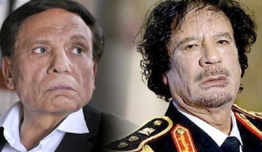 القذافي وعادل إمام