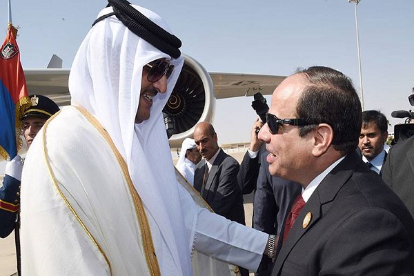 الرئيس السيسي وأمير قطر