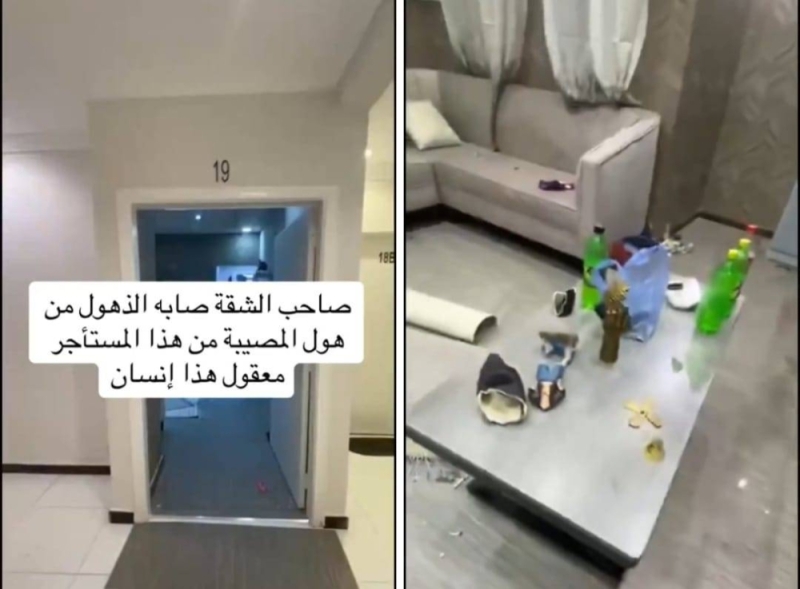 سعودي يوثق لقطات مرعبة داخل شقته بعدما استأجرها شخص لمدة يوم واحد..شاهد الصدمة