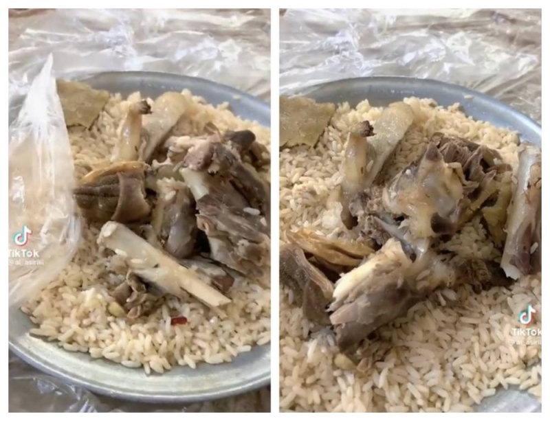شاهد.. مواطن سعودي يدخل مطعم لتناول كبسة باللحم .. وعندما قدم العامل الوجبة كانت المفاجأة !