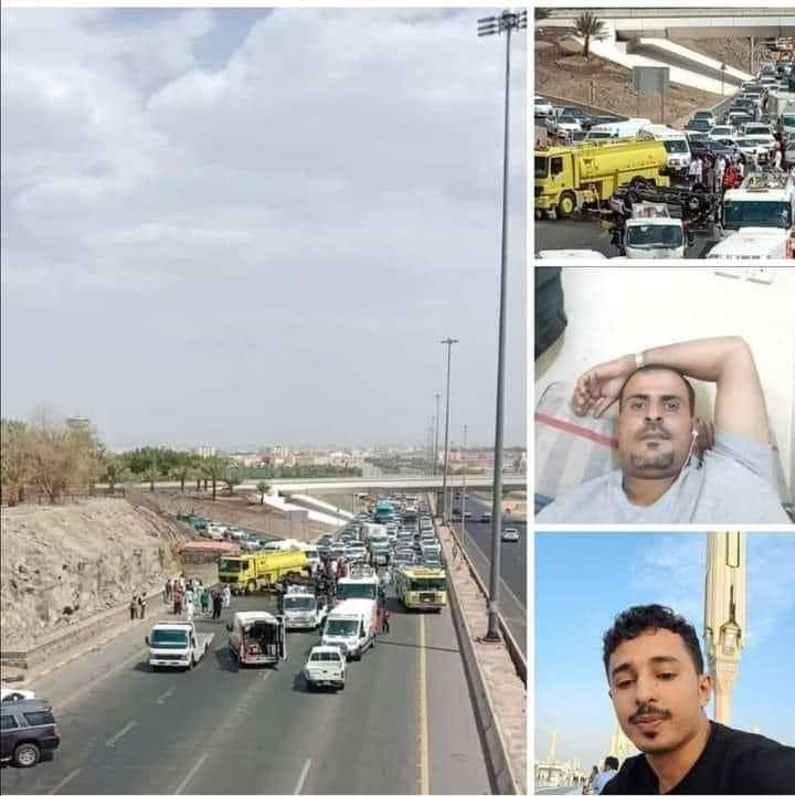 حادث مروع في السعودية ضحيته  8 يمنيين مغتربين من محافظة واحدة.. (الاسماء)