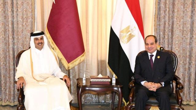 بياناً هاماً تصدره الرئاسة المصرية بشأن زيارة أمير قطر