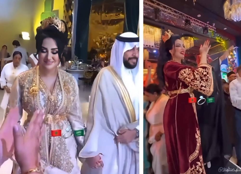 بالفديو..شاهد ثري سعودي يتزوج من فتاة مغربية حسناء ومافعله بالزفاف اصاب الجميع بالصدمة!