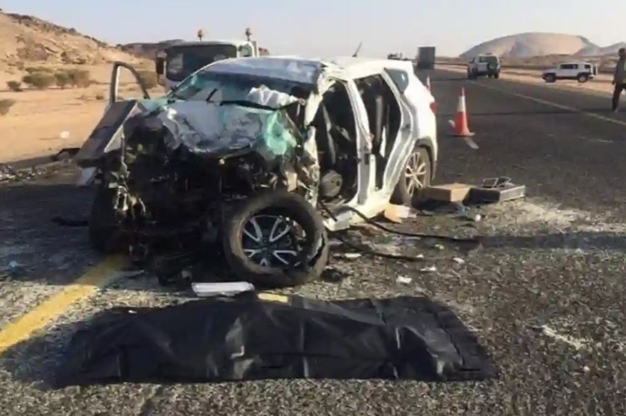 حادث مرعب في السعودية ادى الى وفاة 8 من اسرة واحدة والناجية الوحيدة لا تعلم مصير اسرتها
