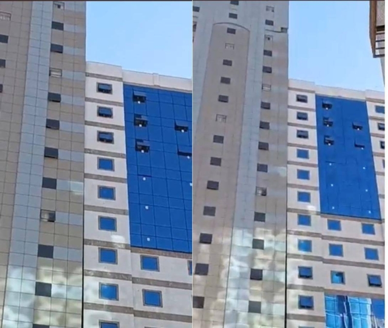 ميل بنايه من عدة طوابق على آخرى في مكة المكرمة ومختص سعودي يكشف الخطوره 