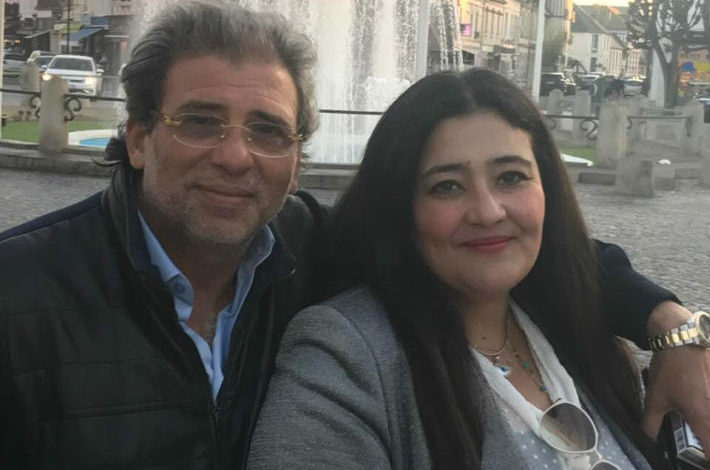 خالد يوسف وزوجته شاليمار 