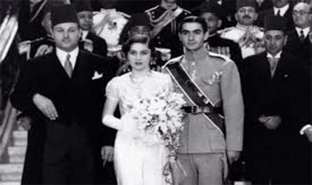صورة من زفاف الأميرة فوزية والأمير محمد رضا بهلوي